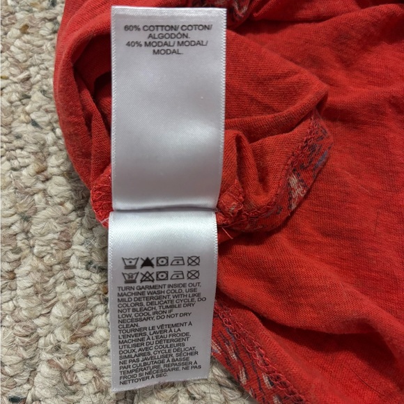 Lucky Brand Paisley Red Women's Top - Picture 6 of 6